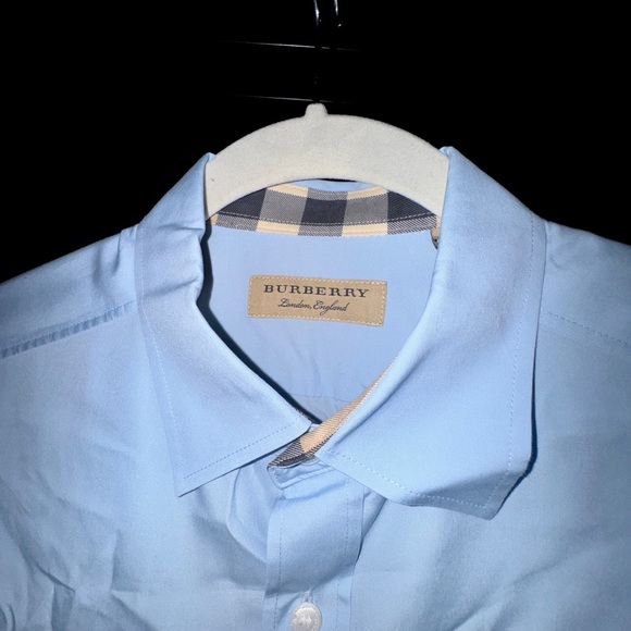 Burberry Light Blue Men's Dress Shirt - Picture 2 of 4